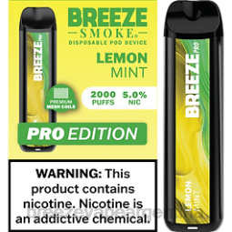 Breeze Pro 2000 bocanadas 28FJVD23 menta Limón - Breeze Vape Precio