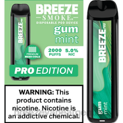 Breeze Pro 2000 bocanadas 28FJVD24 goma de menta - Breeze Vape Near Me