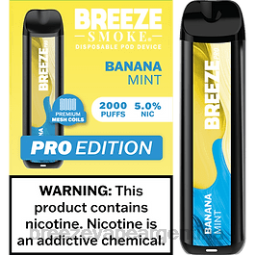 Breeze Pro 2000 bocanadas 28FJVD36 plátano, menta - Breeze Vape No Nicotine